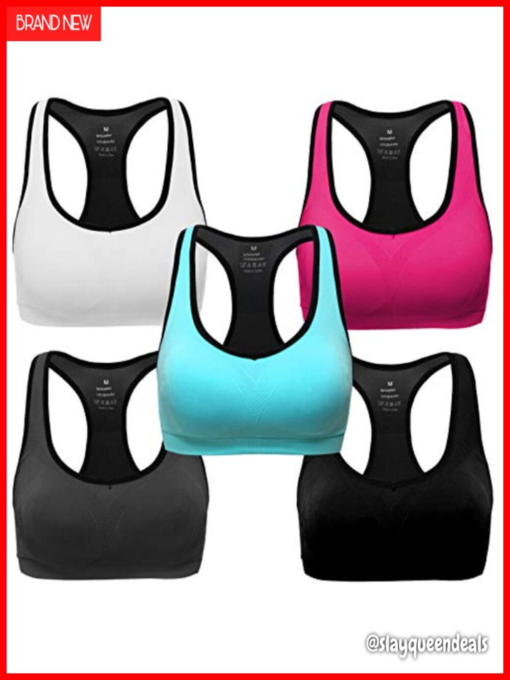 Women's Racerback Sports Bra High Impact Workout Activewear